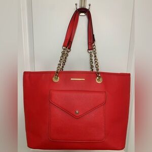Aldo Tote Bag Women's Red Leather Calambrone Top Handle